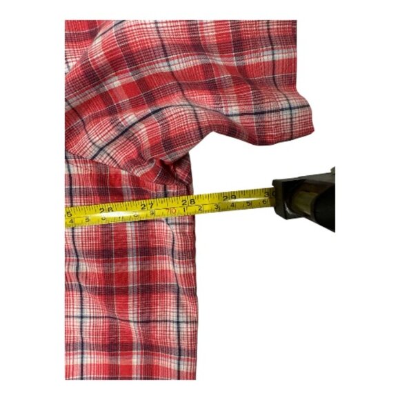 Wrangler Western Plaid Pearl Snap Shirt Men’s 2XL Red Short Sleeve Cowboy Style - Picture 7 of 10